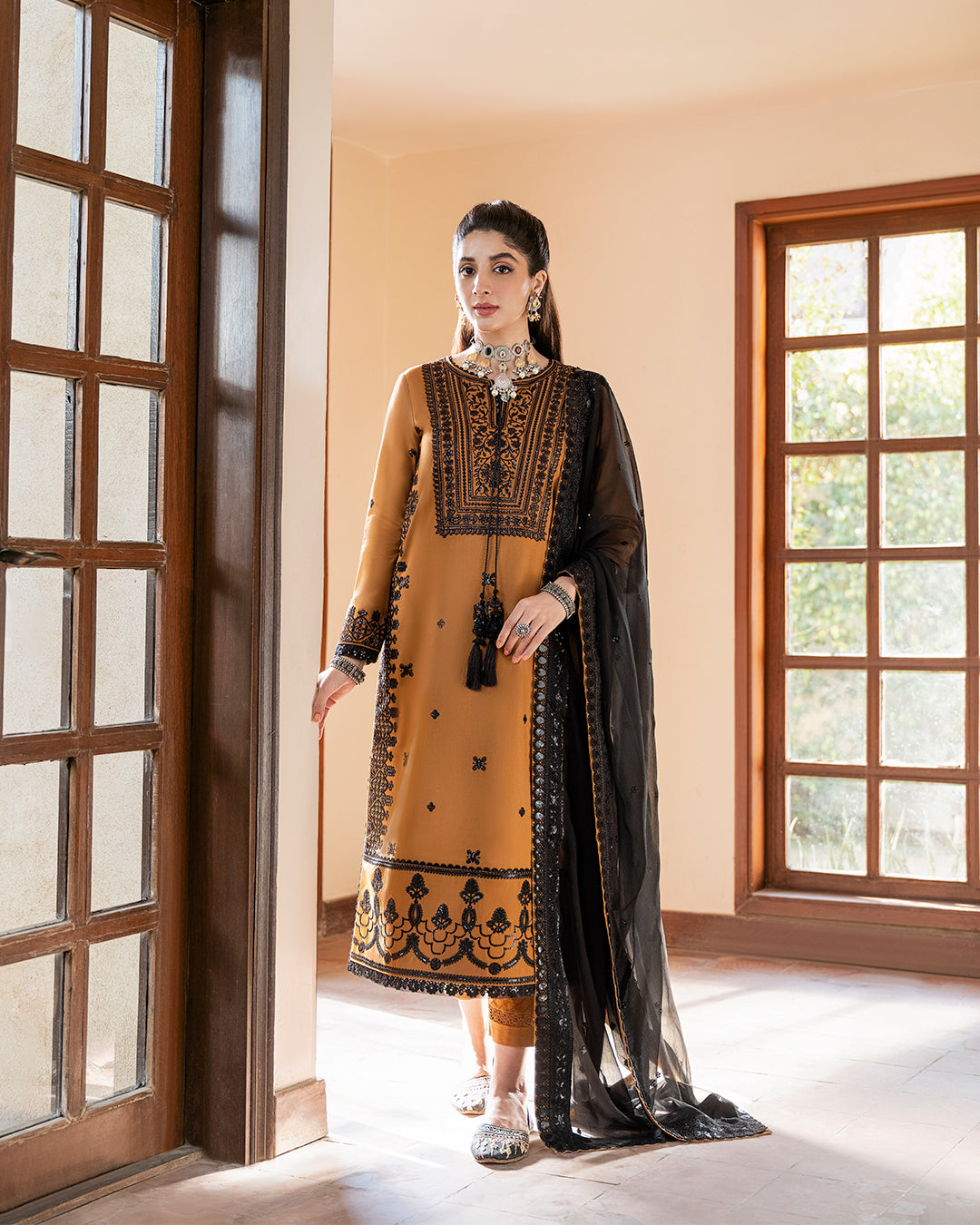 Asim Jofa (Meri Chand Baliyaan) Embroidered Unstitched Suit 3 Piece AJ23EF AJKM-14 - Festive Collection