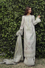 Qalamkar Chikankari Lawn Suit Unstitched 3 Piece QLM24F PS-11 Rinnah--