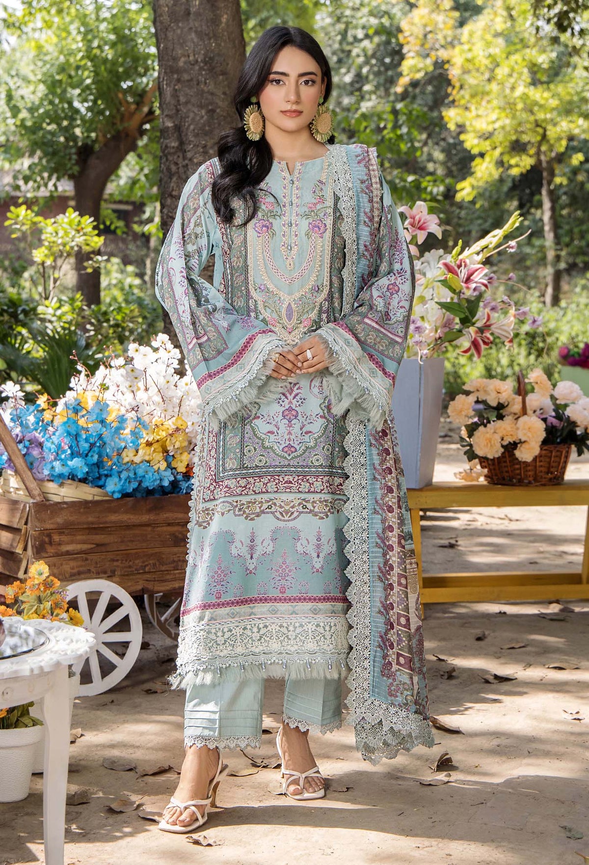 Jasmine by Adan Libas Luxury Lawn Embroidered 3PC Un-Stitched Suits - JAL25-05