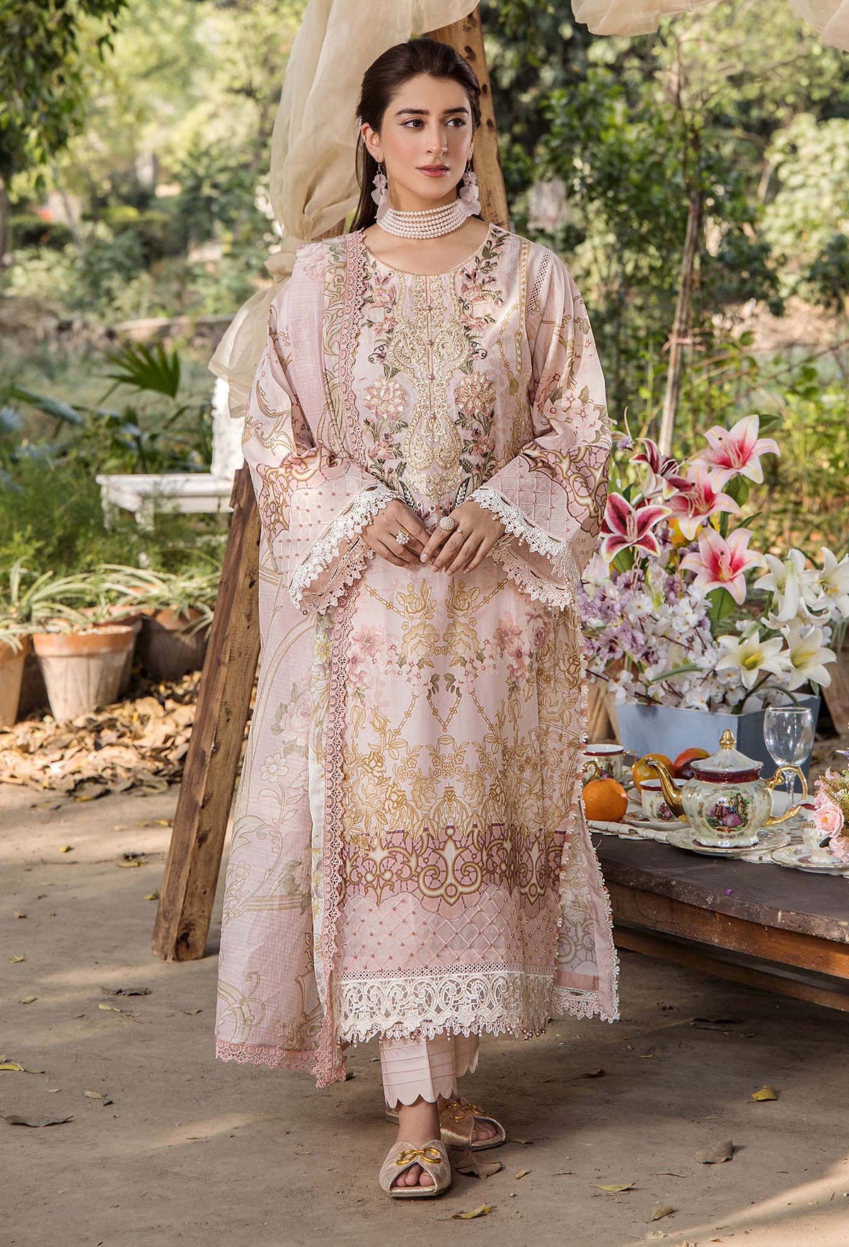 Jasmine by Adan Libas Luxury Lawn Embroidered 3PC Un-Stitched Suits - JAL25-02