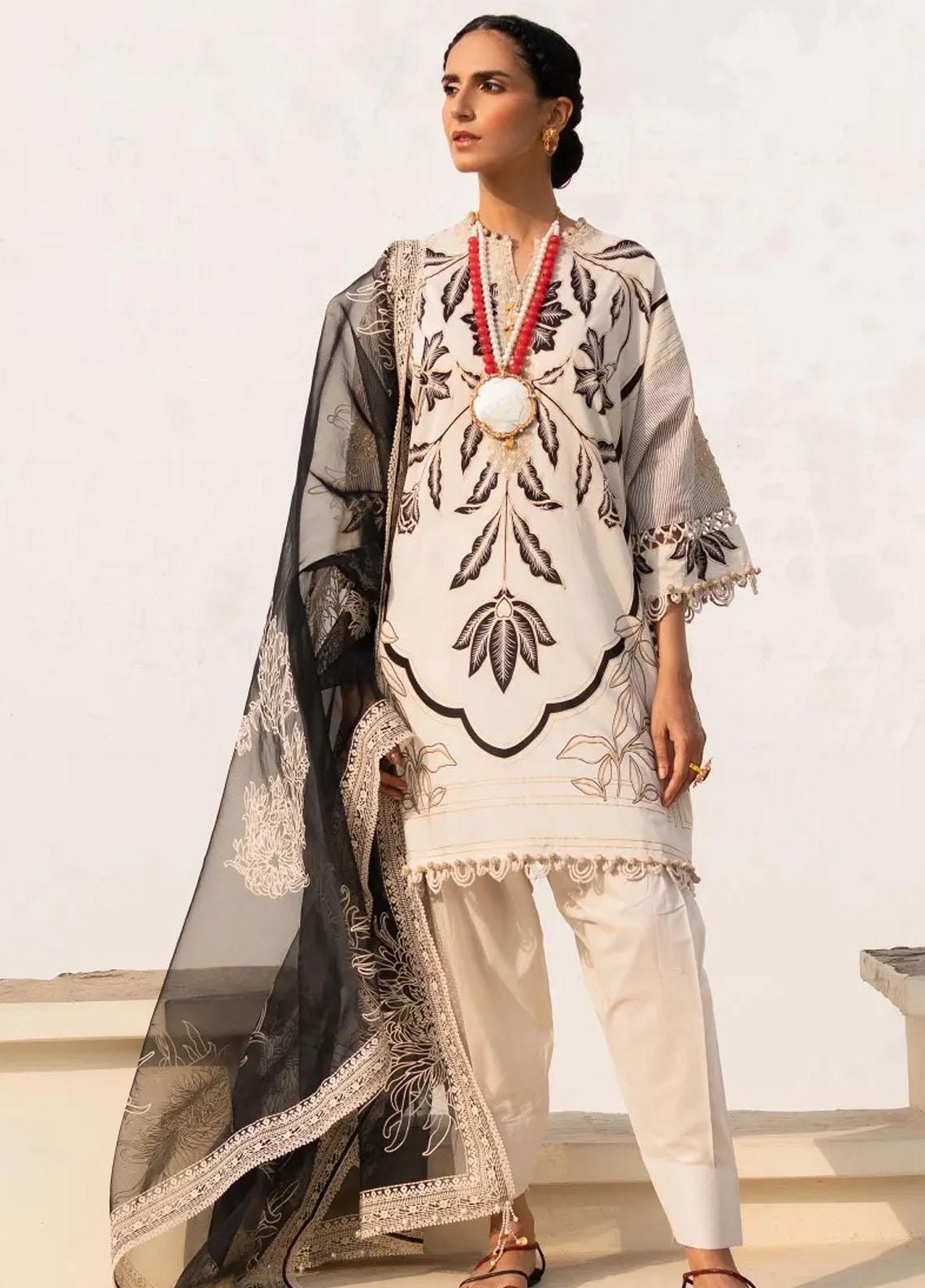 Sana Safinaz Luxury Muzlin Lawn Embroidered - 1A