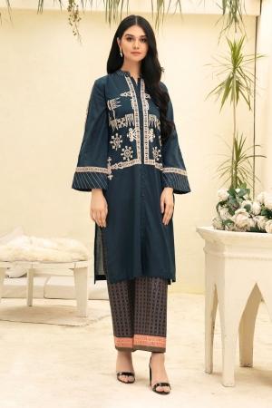 42001633-Printed Super Fine Lawn & Cambric-2PC