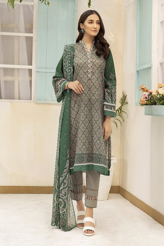 42101046-Digital Printed Super Fine Lawn, Grip Chiffon & Cambric-3PC