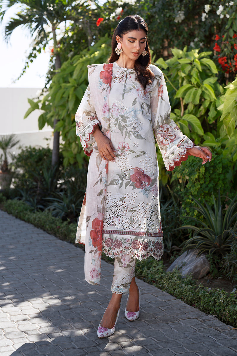 Baroque Embroidered Lawn Suits Unstitched 3 Piece BQ25EL- UF-4070 - Summer Collection