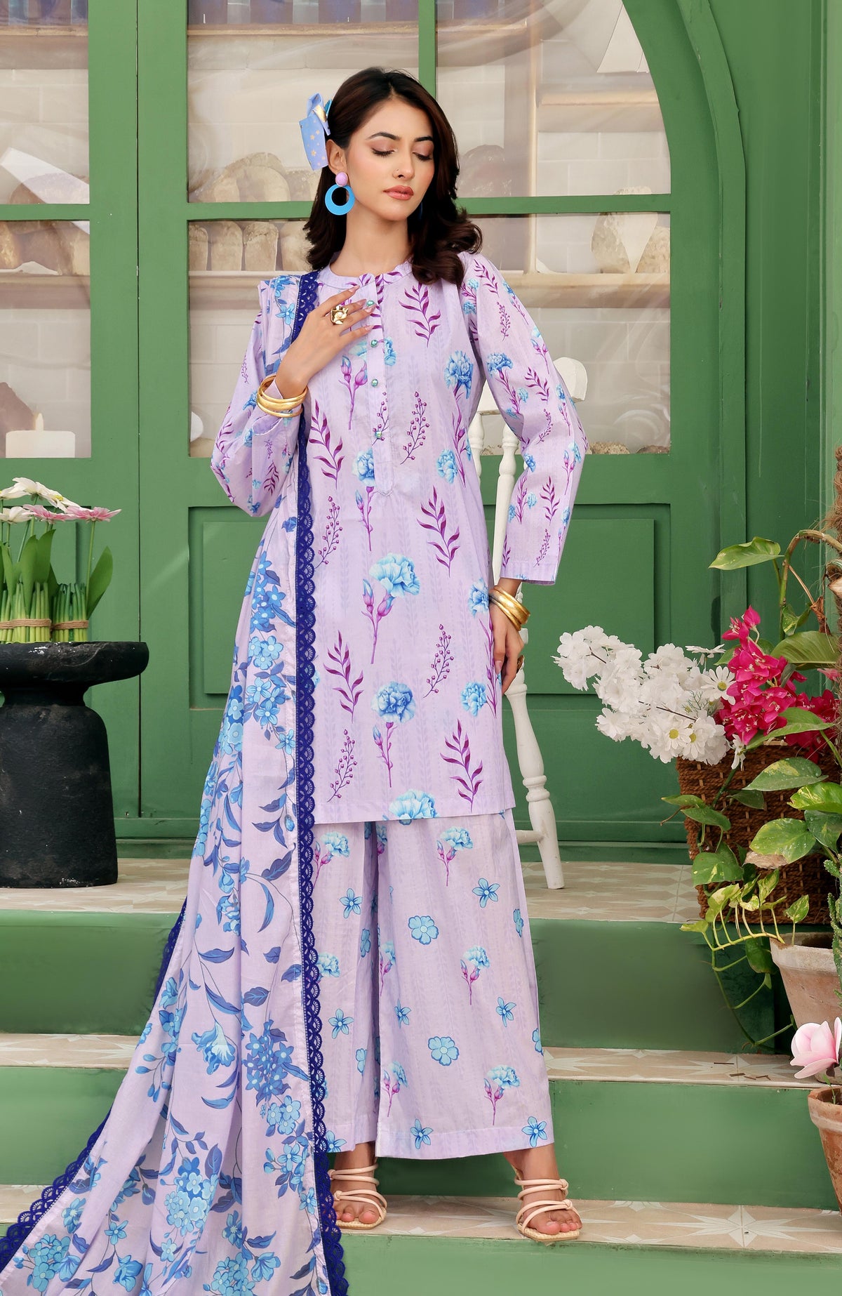 Coco Cord's Luxury Lawn Prints 3Pc Unstitched Suits - ALZ-Coco-05
