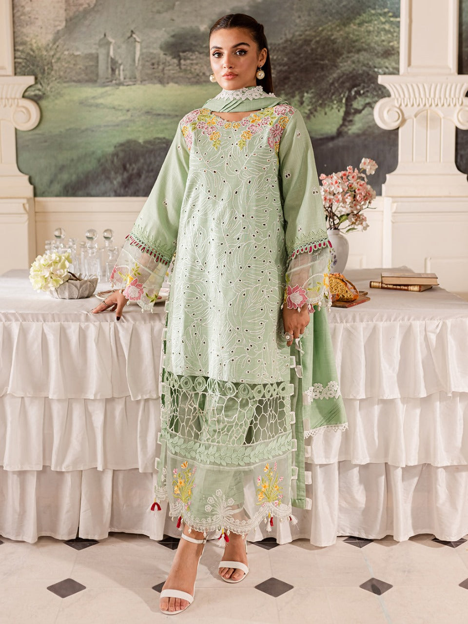 Mira by Parishay Embroidered Khaddar Suit Unstitched 3 Piece MBP-08 - Summer Collection
