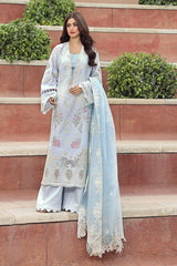 Qalamkar Chikankari Lawn Suit Unstitched 3 Piece QLM24F PS-10 Zaib---