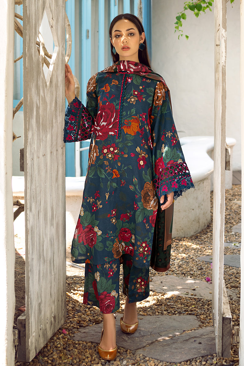 Baroque Embroidered Lawn Suits Unstitched 3 Piece BQ25EL- UF-548- Summer Collection