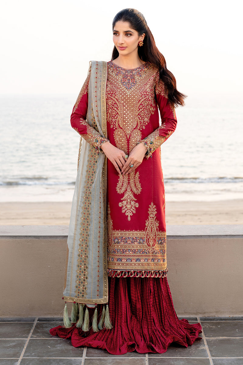 Shahkaar by Jazmin Embroidered Lawn Suits Unstitched 3 Piece JZ25SK SL25-D5 - Summer Collection