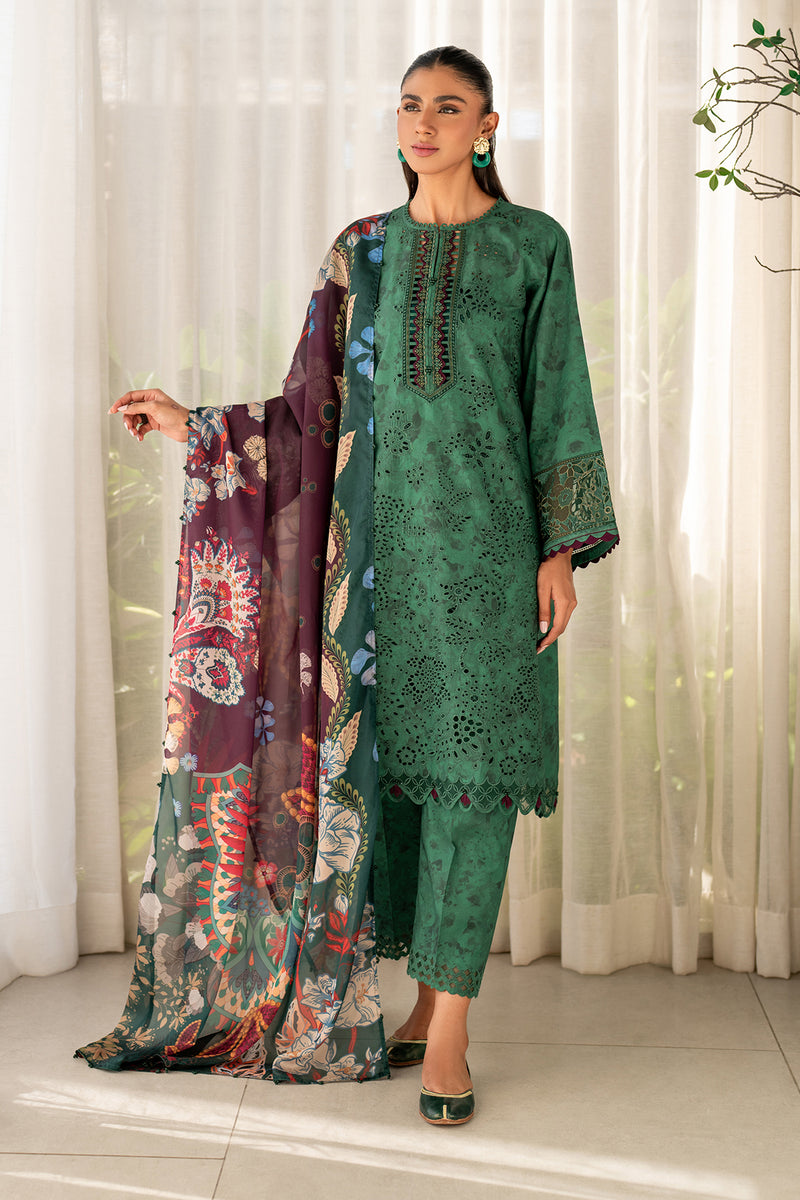 Baroque Embroidered Lawn Suits Unstitched 3 Piece BQ25EL- UF-4095 - Summer Collection