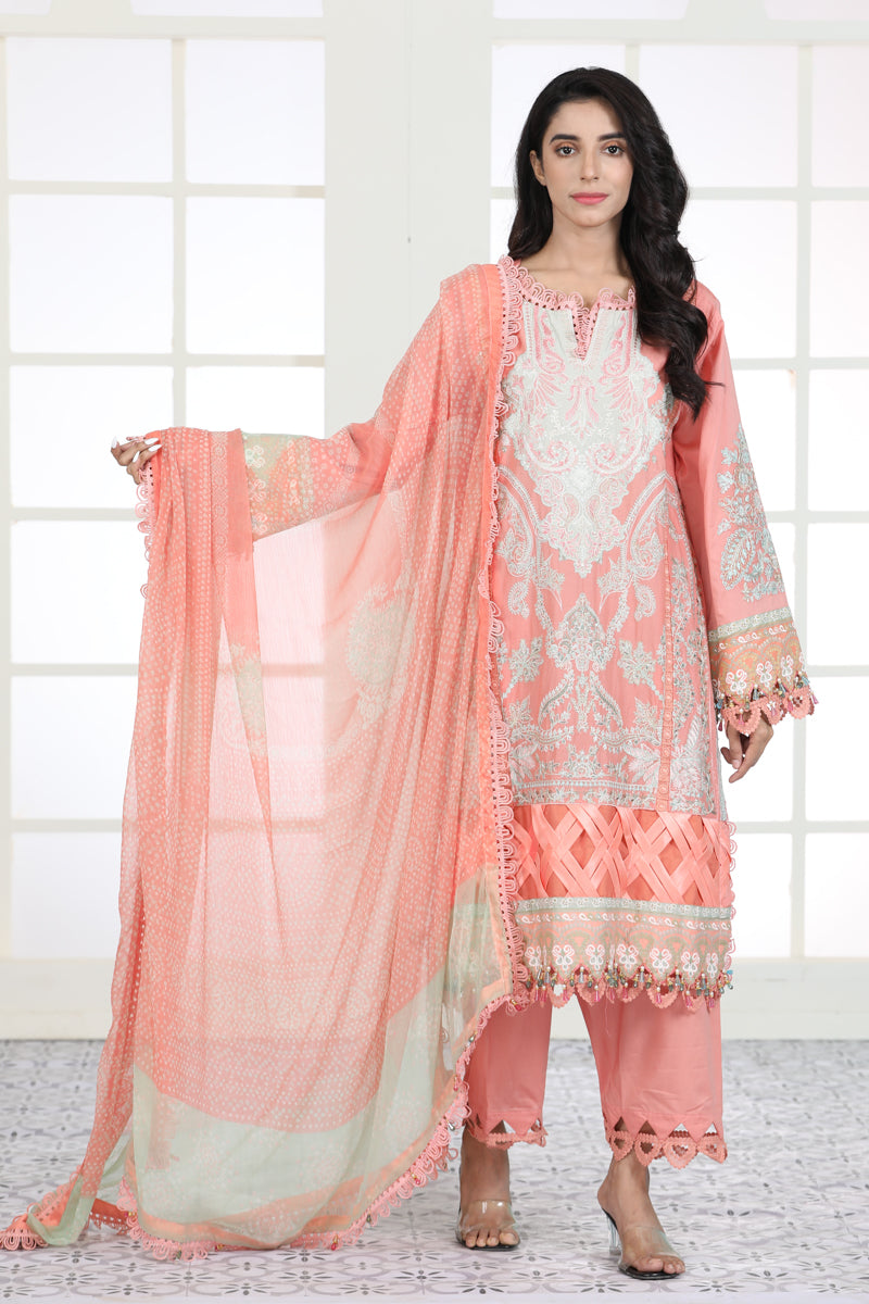 Sana Safinaz Luxury Muzlin Lawn Embroidered - 08-A