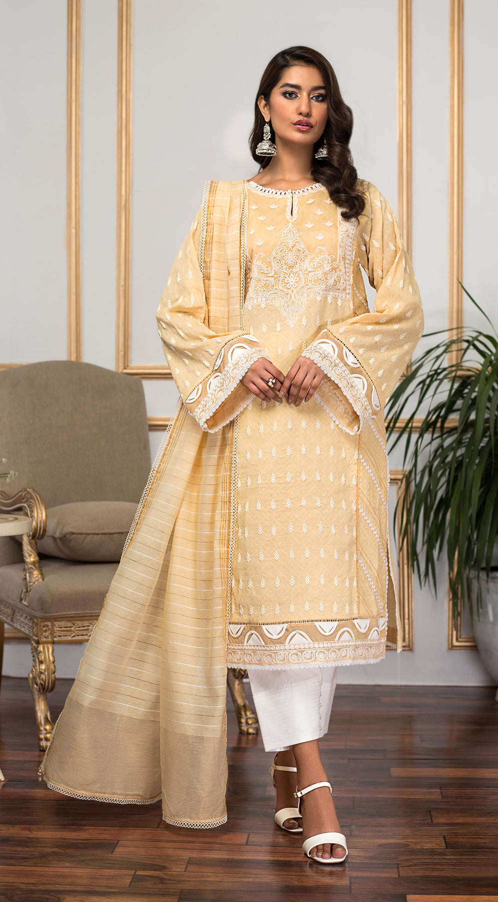 Anaya Embroidered Jacquard Suits Unstitched 3 Piece AKC23WD AL23-21 Ziana
