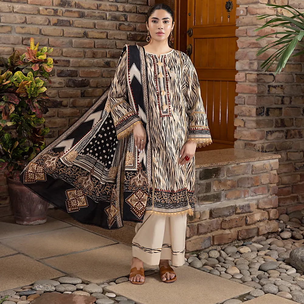 Salina Luxury Khaddar Prints 3Pc Unstitched Collection'25 - SKPCH-1-25-07