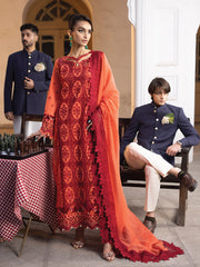 Maya By Faixa Faixal Embroidered Schiffli Suit Unstitched 4 Piece FFX24M Paula - Summer Collection