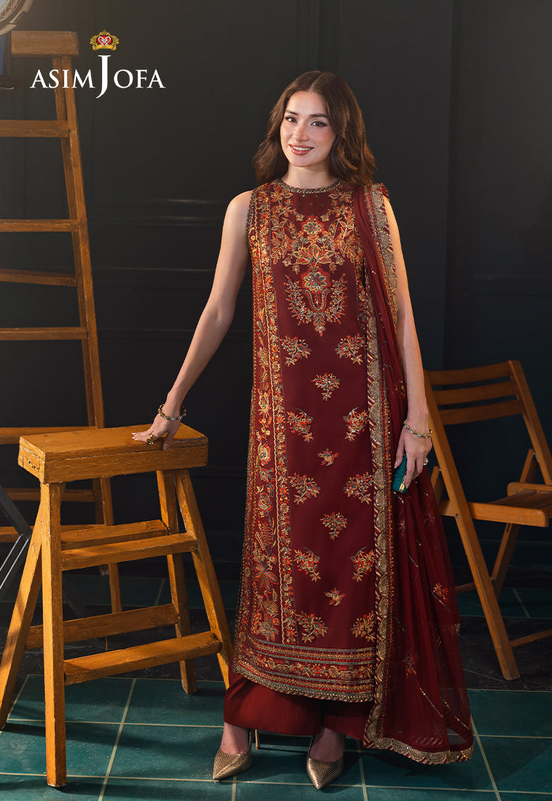Asim Jofa Luxury Embroidered Suits Unstitched 3 Piece AJ – AJLFC-05