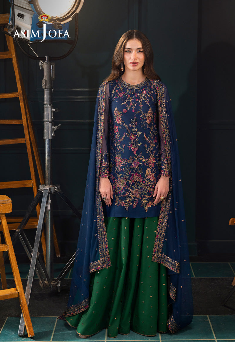 Asim Jofa Luxury Embroidered Suits Unstitched 3 Piece AJ – AJLFC-07