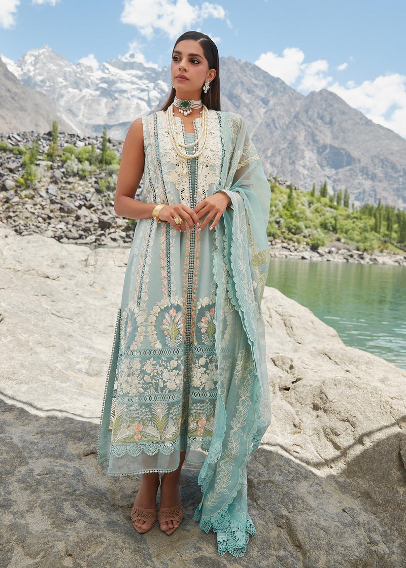 Crimson Luxury Lawn Eid Collection'23 -Chikkankari Affair - D2 A
