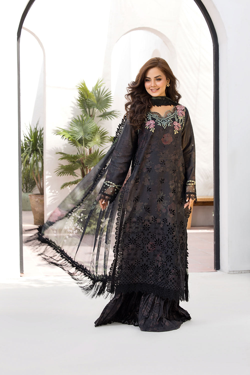 Vital By Sobia Nazir Embroidered Lawn Suits Unstitched 3 Piece SN25-V3 SV25-08A – Summer Collection