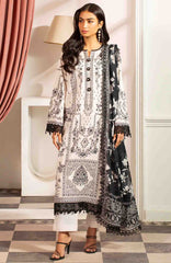 Mausummery Luxury Printed Lawn Unstitched 3 Piece Suit - MUSV2L8 - Pearl - Summer Collection