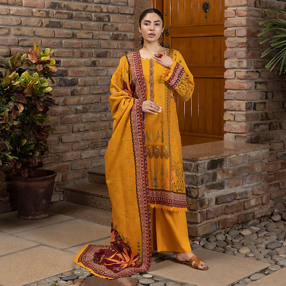 Salina Luxury Khaddar Prints 3Pc Unstitched Collection'25 - SKPCH-1-25-09