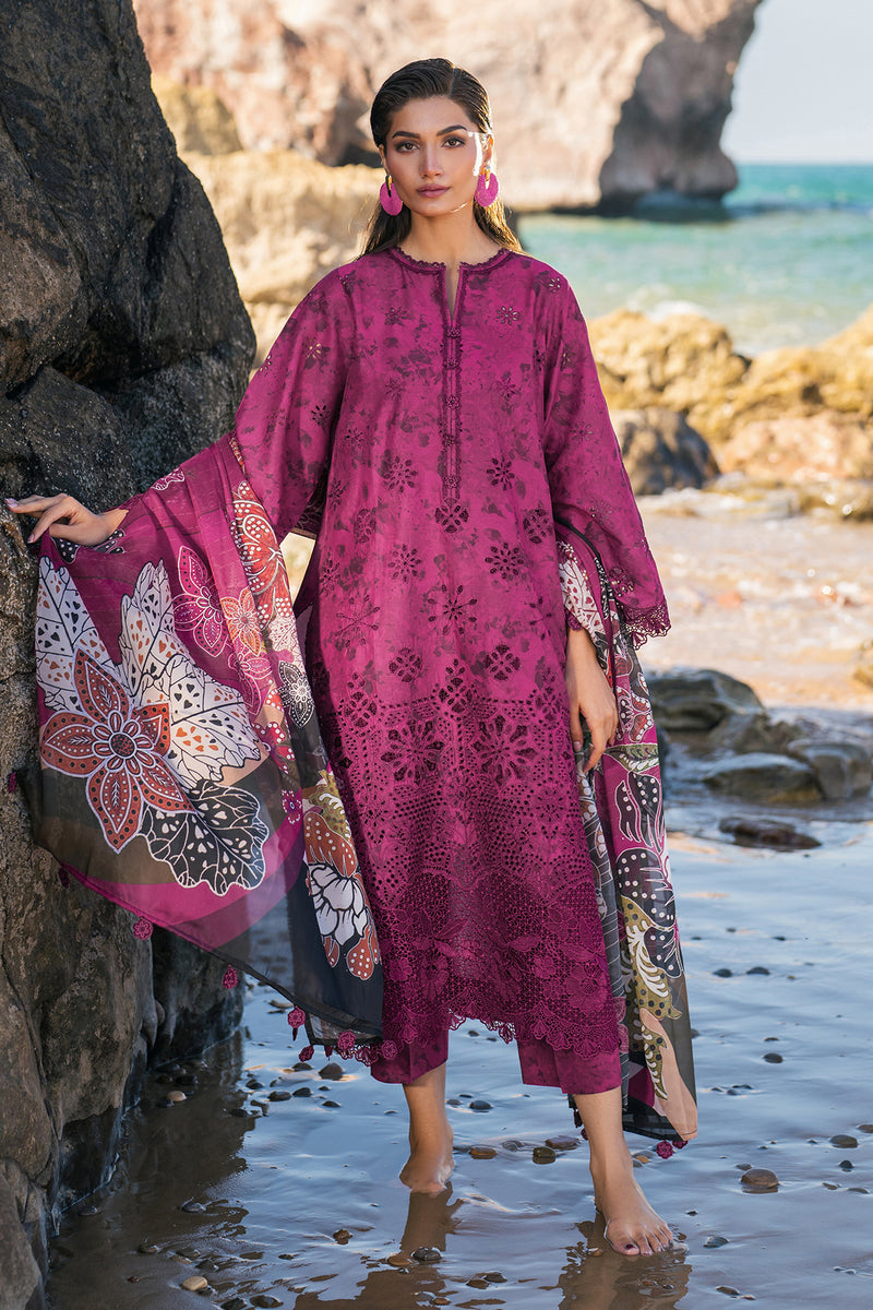 Baroque Embroidered Lawn Suits Unstitched 3 Piece BQ25EL- UF-4108 - Summer Collection