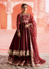 Hussain Rehar Embroidered Raw Silk Suits Unstitched 3 Piece HRR24LF Kalak - Luxury Collection
