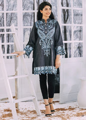 Al-Zohab Denim Embroidered Exclusive Shirts - D-03