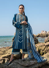Crimson by Saira Shakira Embroidered Lawn Suits Unstitched 3 Piece CR2LS 4A - Marori Dreams - Cobalt