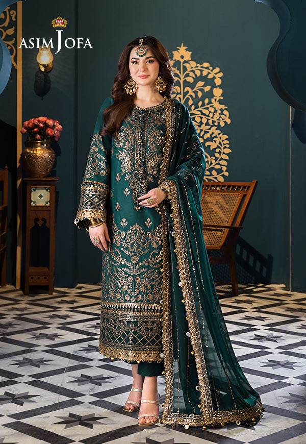 Asim Jofa Embroidered Lawn Suits Unstitched 3 Piece AJ - AJFI-30