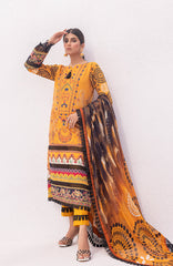 Colors Luxury Printed Lawn Unstitched 3 Piece Suit - ALZ - 03 - Yellow - Summer Collection