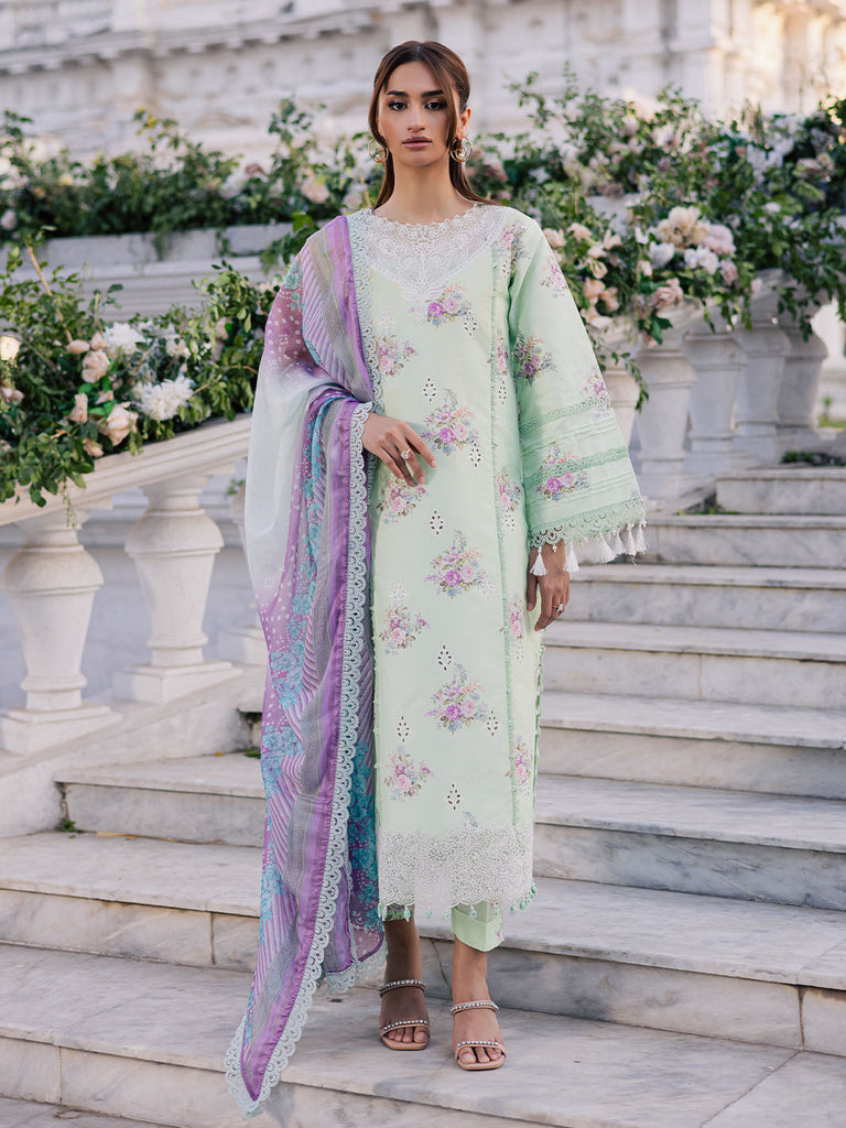 Ivy Bloom by Parishay Embroidered Lawn Suit Unstitched 3 Piece PR25IB IVY-11 - Summer Collection