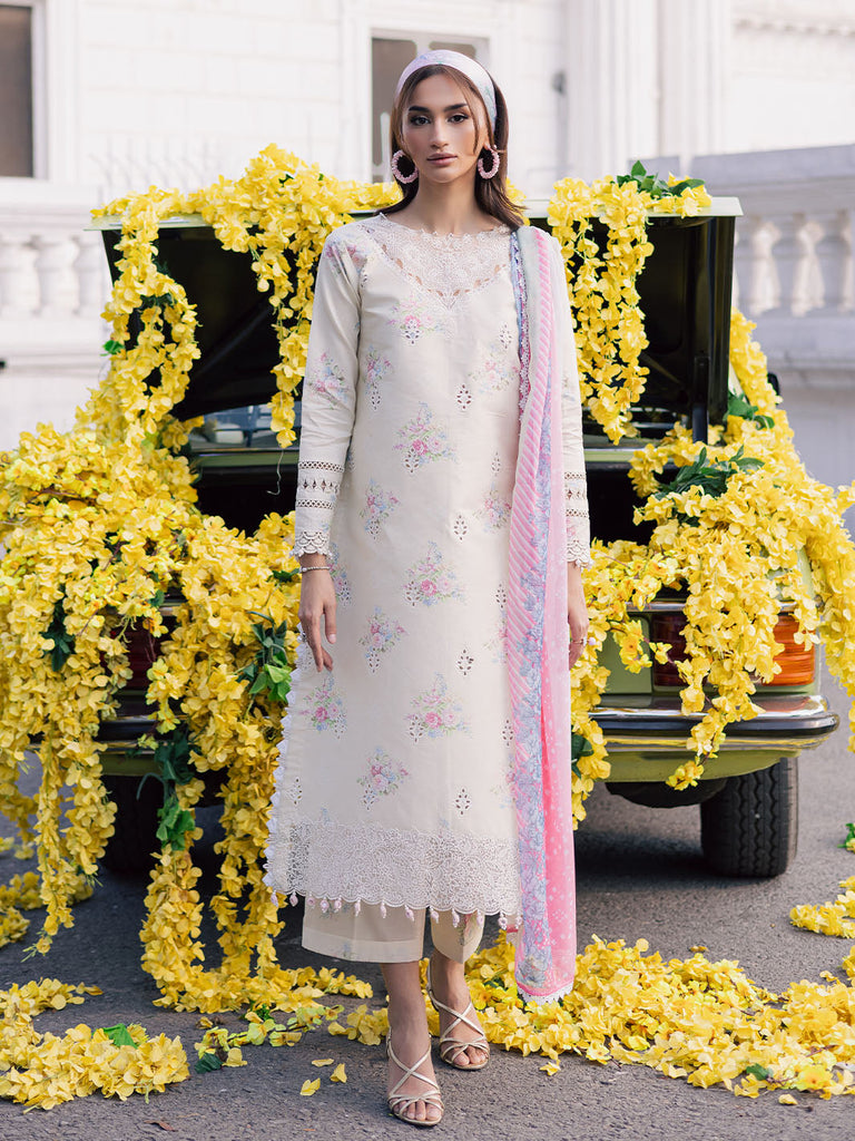 Ivy Bloom by Parishay Embroidered Lawn Suit Unstitched 3 Piece PR25IB IVY-12 - Summer Collection