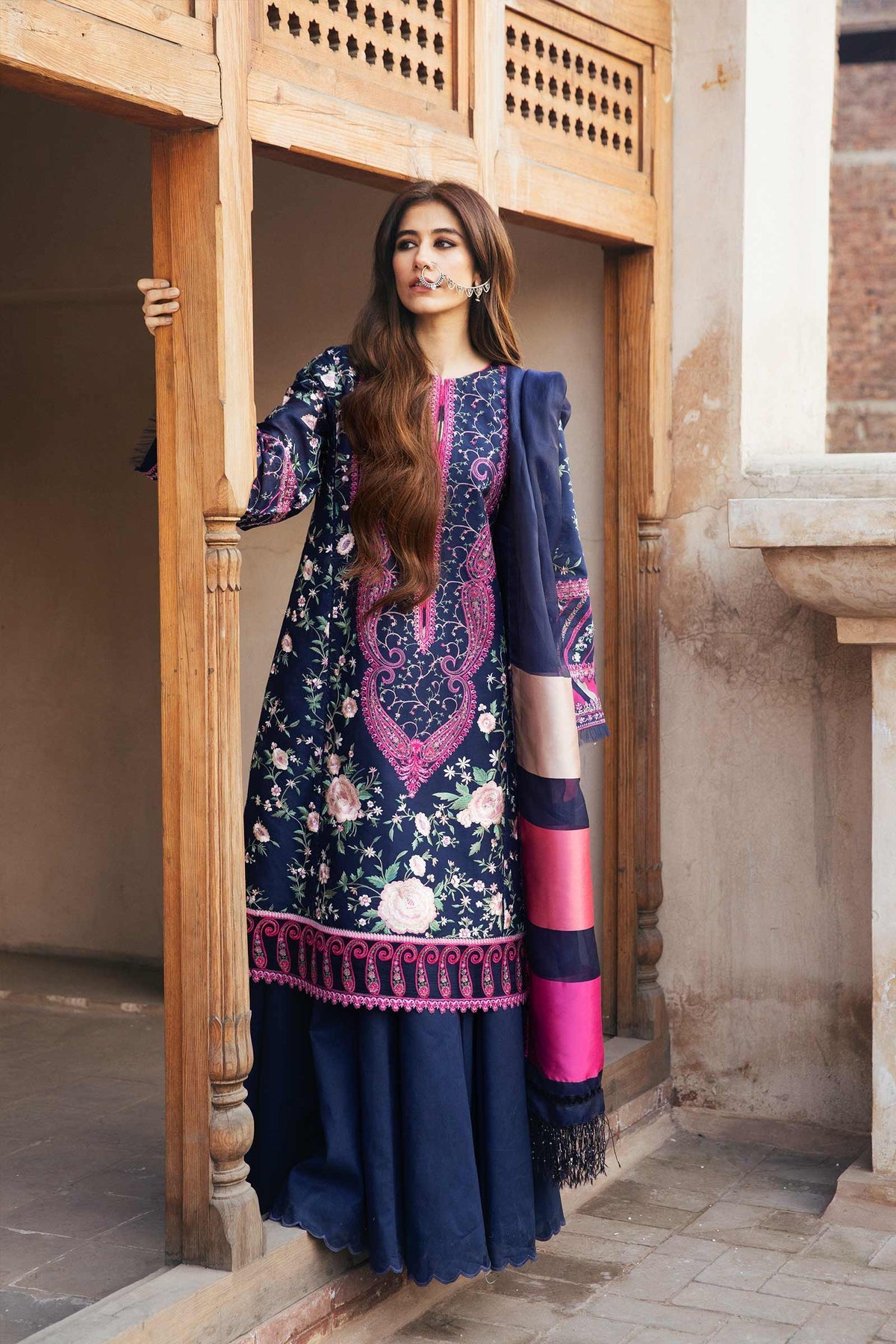Zara Shahjahan Embroidered Lawn Suits Unstitched 3 Piece ZSJ22E Bahaar A - Luxury Collection