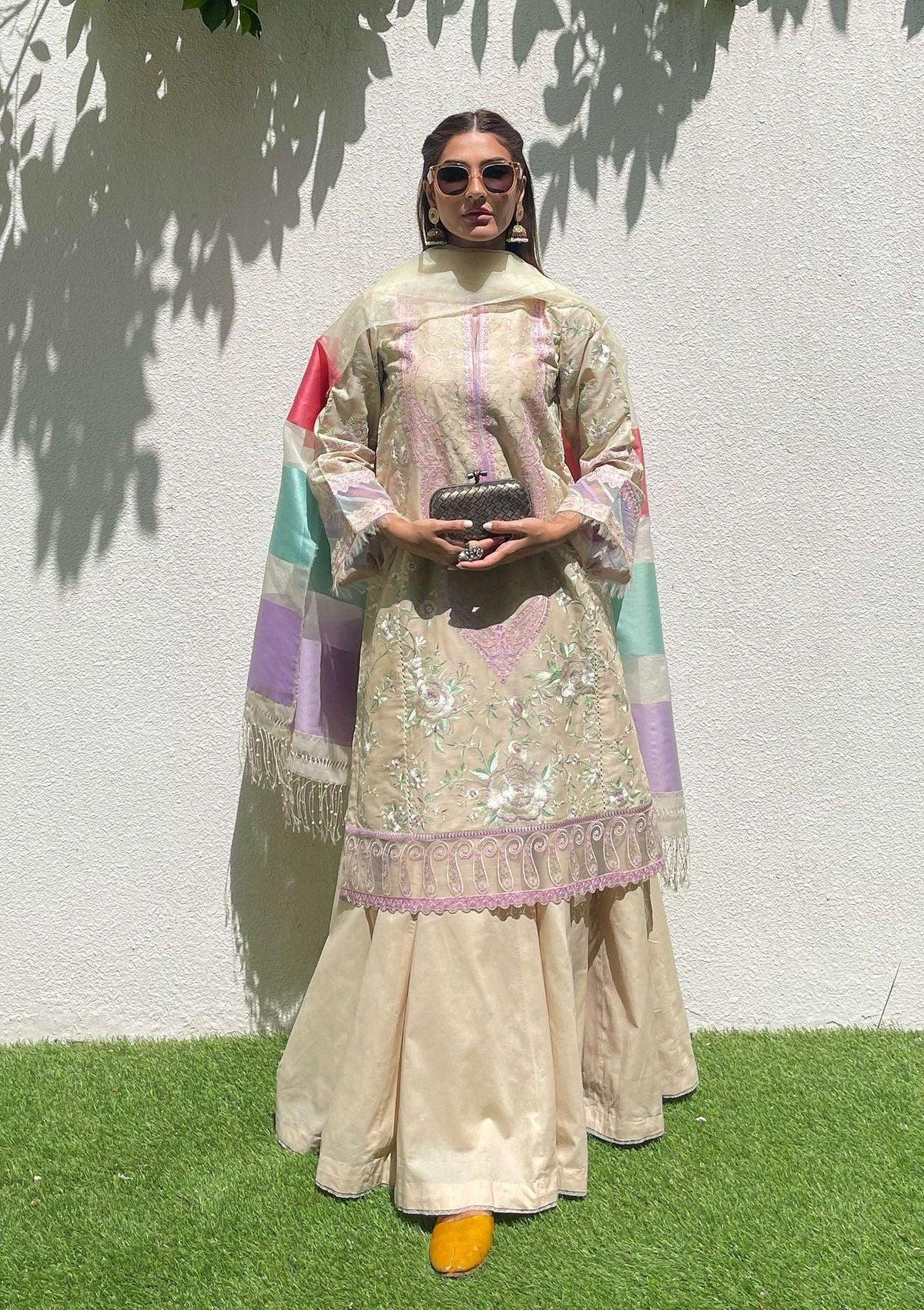 Zara Shahjahan Embroidered Lawn Suits Unstitched 3 Piece ZSJ22E Bahaar B - Luxury Collection--