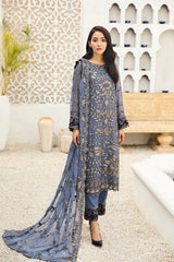 ALIZEH CHIFFON'21 - Charcoal Mist