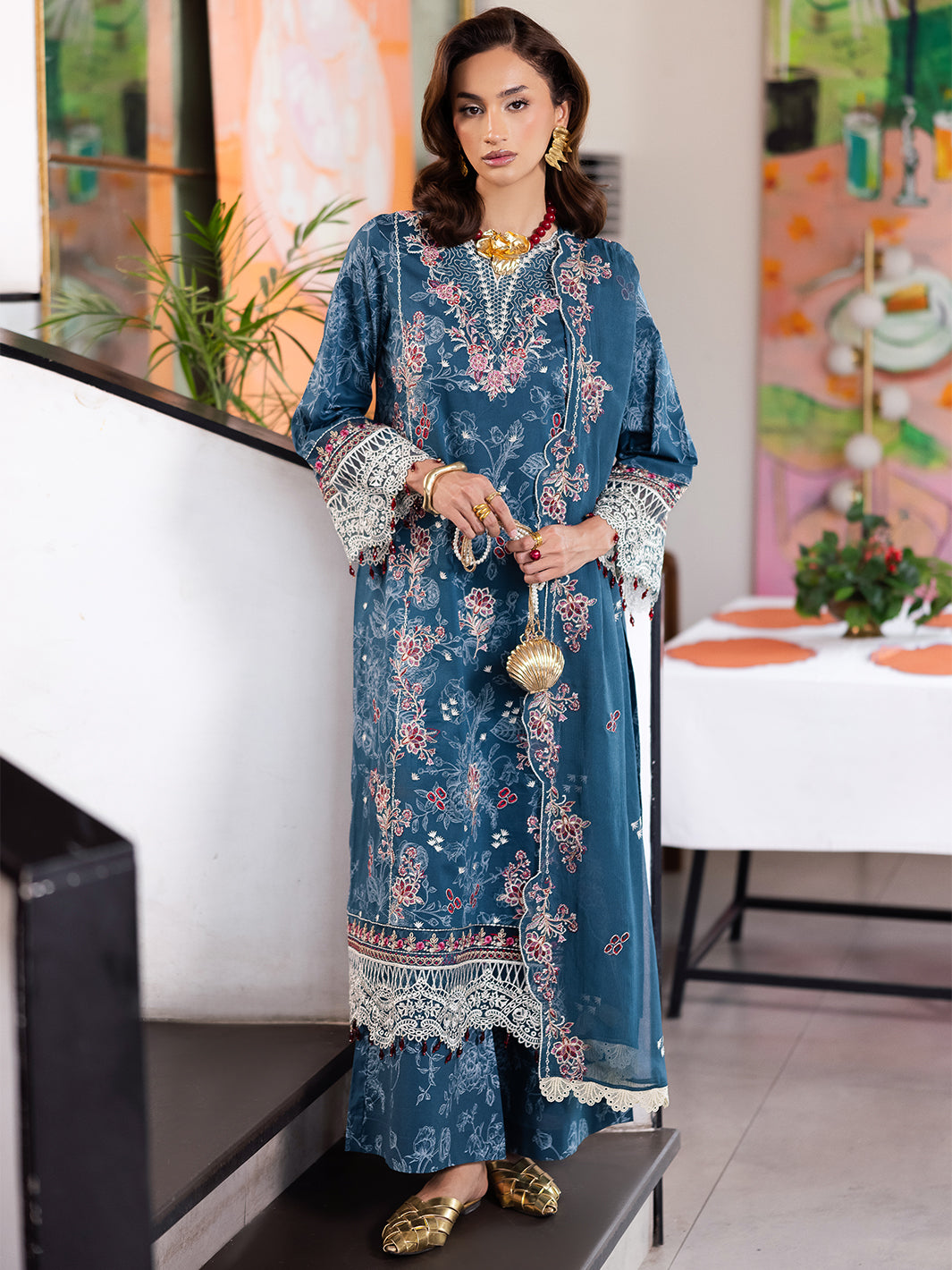 Mahnur - Afterhours Embroidered Lawn Suits Unstitched 3 Piece MN25AH D-8 Confetti Hour - Summer Collection