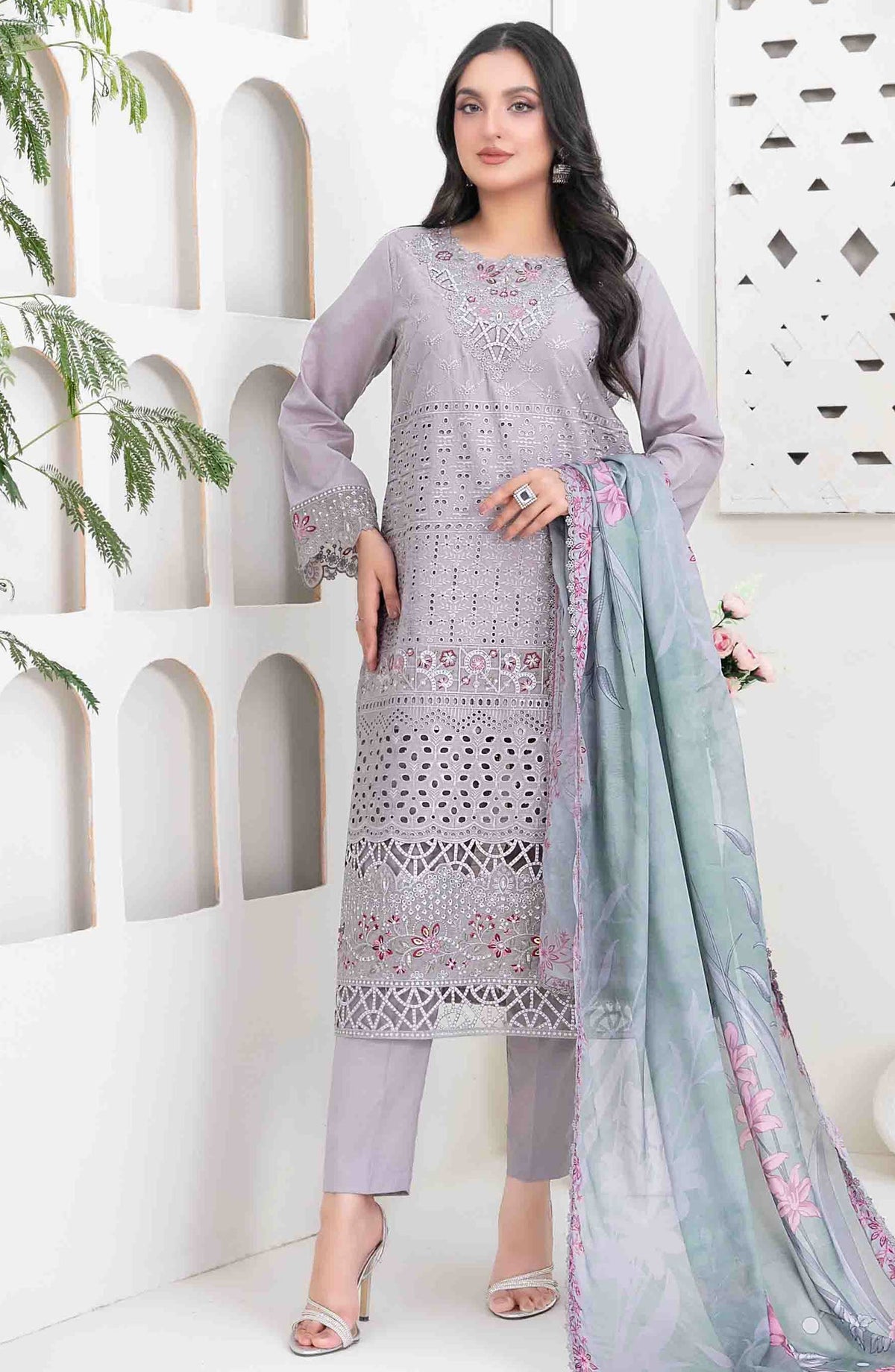 Tawakkal - Meethi Meethi Eid - Saija Schiffli Embroidered Suits - D-1231