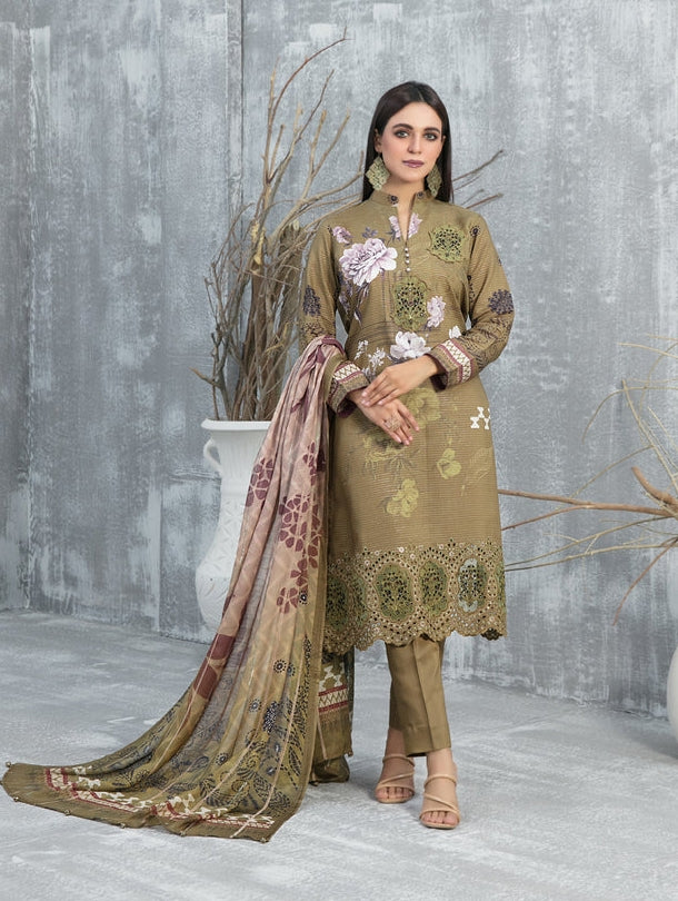 Tawakkal Fabrics Emboidered Viscose Suits Unstitched 3 Piece TWF25ST D-1293 - Winter Collection