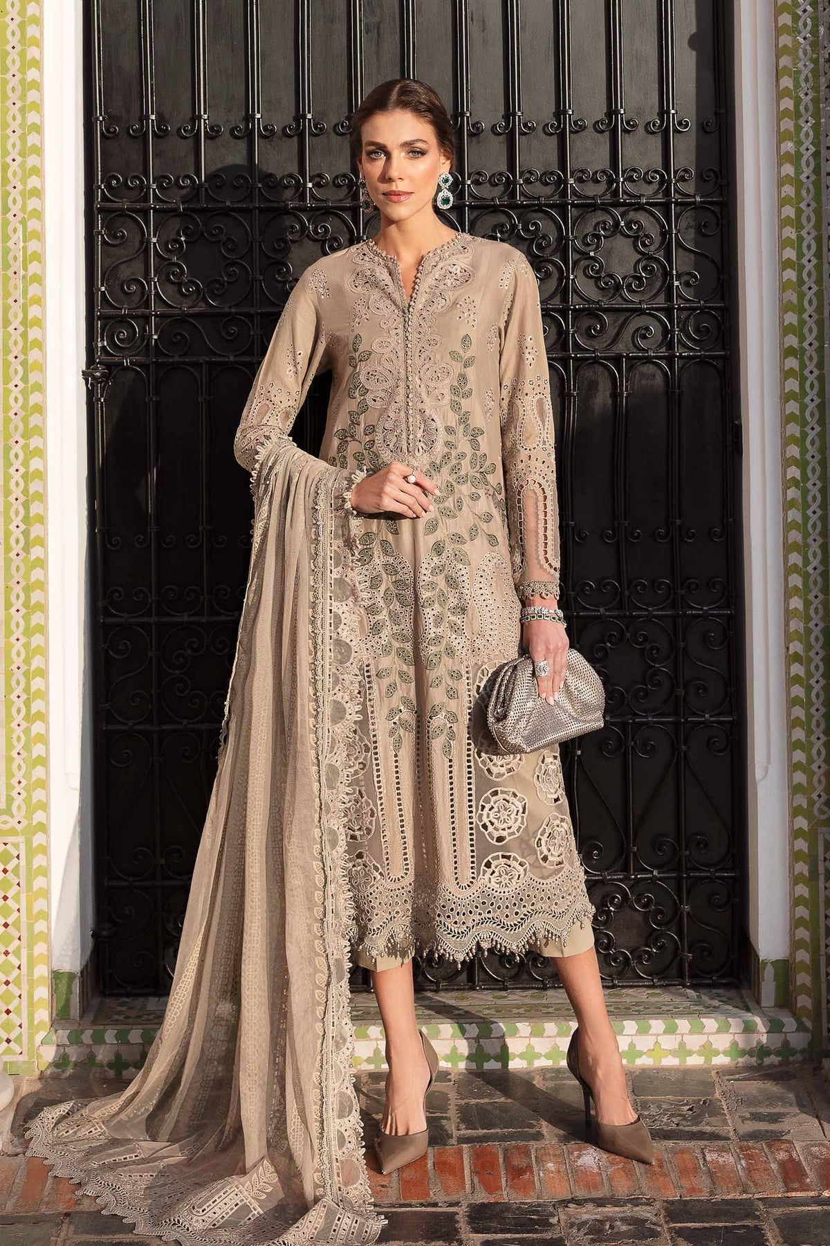 Maria B Embroidered Suits 3 Piece Unstitched Embroidered Lawn Suit | D-2503-A