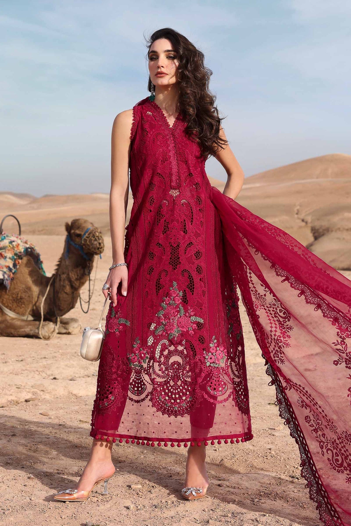 Maria B Embroidered Suits 3 Piece Unstitched Embroidered Lawn Suit | D-2504-A