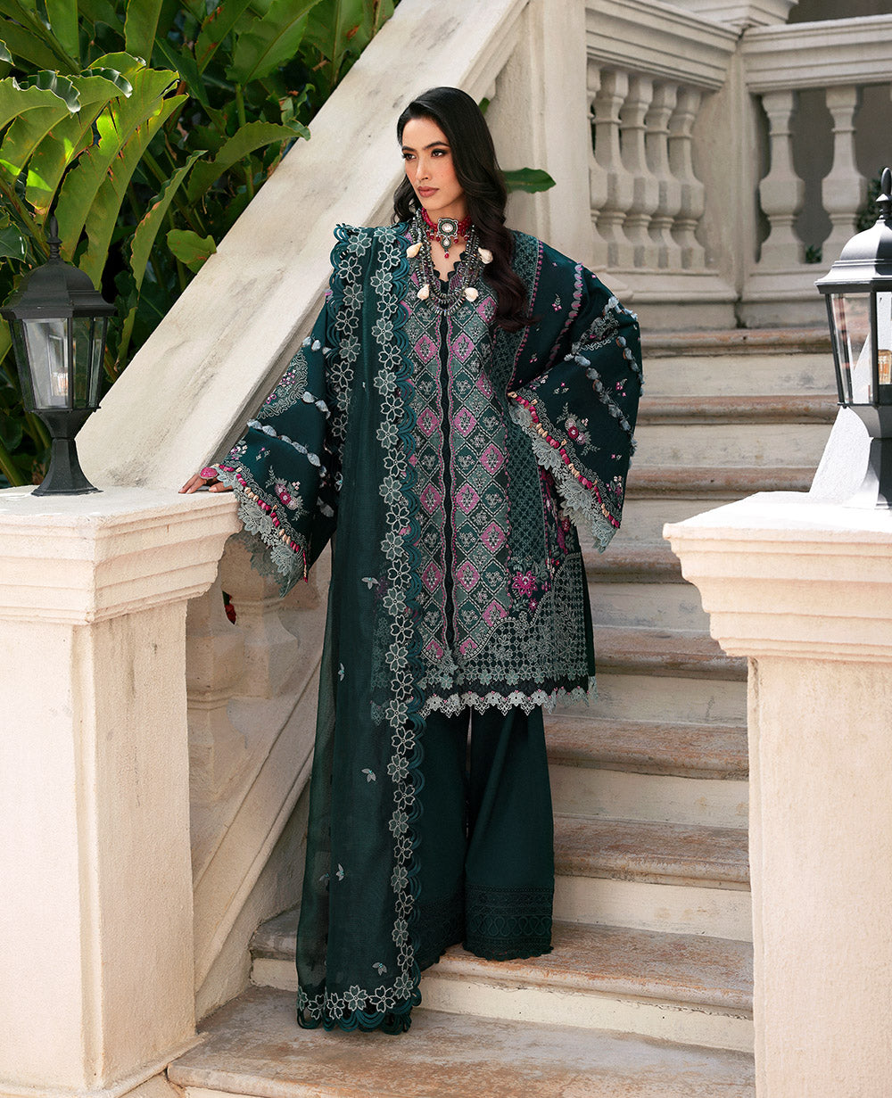 Kalani by Republic Womenswear Embroidered Lawn Suits Unstitched 3 Piece RW25KL RP-D1B Zehra - Summer Collection