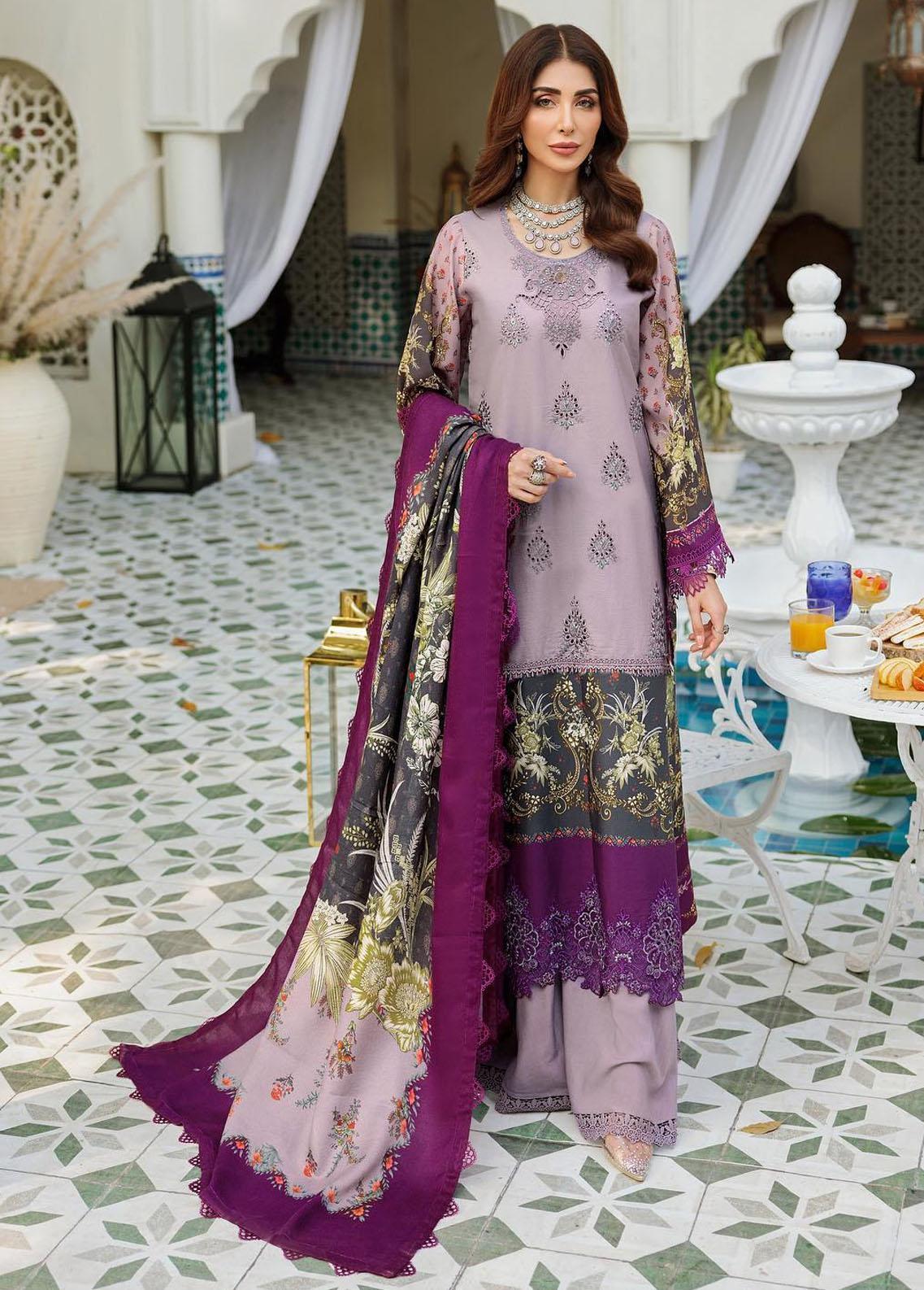 Noor by Sadia Asad Embroidered Woolen Shawl Collection - D-04A