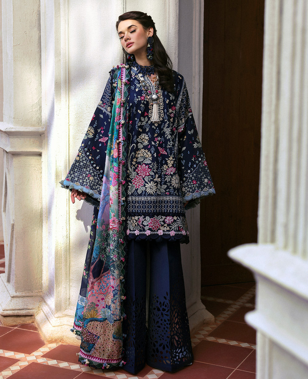 Kalani by Republic Womenswear Embroidered Lawn Suits Unstitched 3 Piece RW25KL RP-D5B Nyra - Summer Collection