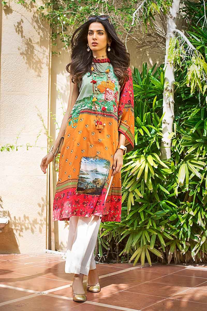 1PC Embroidered Satin Shirt DCSS-07