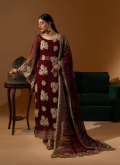 Hem-Stitch Luxury Unstitched Wedding Collection - Ruby-01
