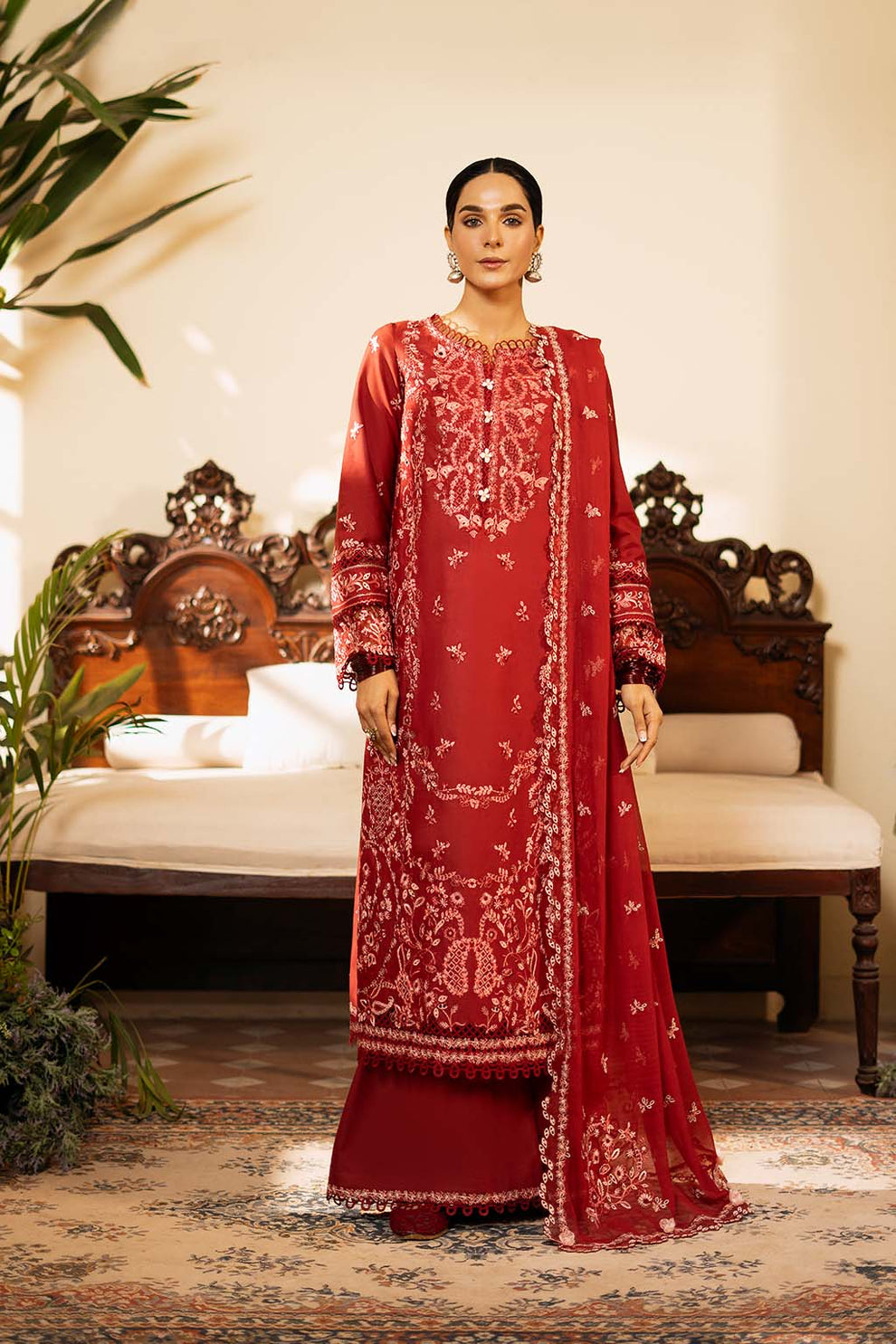 Zarposh- Sajni Embroidered Lawn Suits Unstitched 3 Piece ZP25S Noorjah - Summer Collection