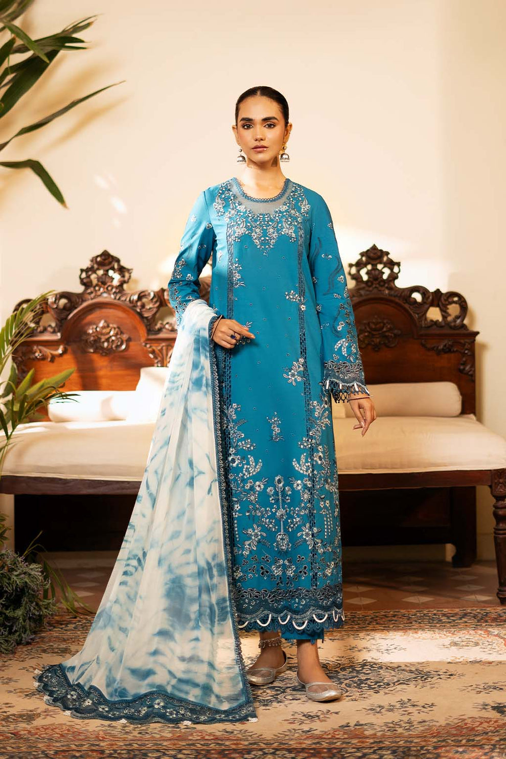 Zarposh- Sajni Embroidered Lawn Suits Unstitched 3 Piece ZP25S Azal - Summer Collection