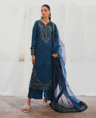 Baroque - Xenia Formals Embroidered Lawn Suit Unstitched 3 Piece ZE24S 636- TASLIMA- Summer Collection