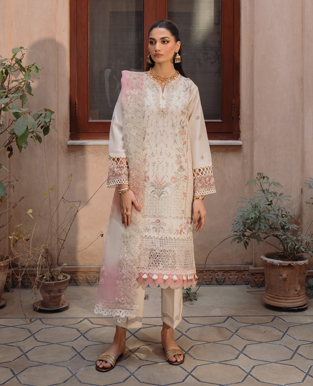 Baroque - Xenia Formals Embroidered Lawn Suit Unstitched 3 Piece ZE24S 640- VARTA- Summer Collection