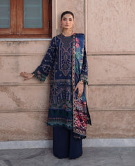 Baroque - Xenia Formals Embroidered Lawn Suit Unstitched 3 Piece ZE24S 646- AALI- Summer Collection